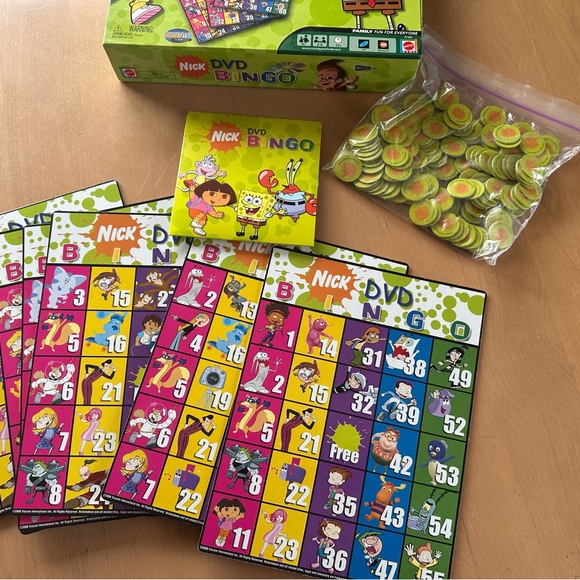 Nickelodeon Nick DVD Bingo Board Game Spongebob Squarepants Nickelodeon / Mattel - Picture 11 of 15